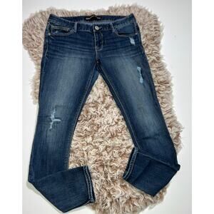 Express women’s legging Stella low rise distressed blue jeans